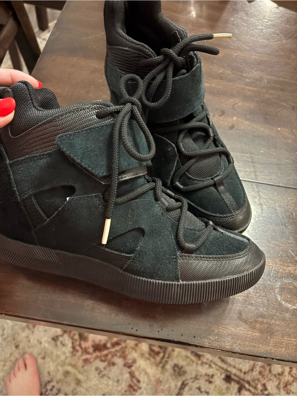 Sorel Black High-Top Suede Lace-Up Sneakers